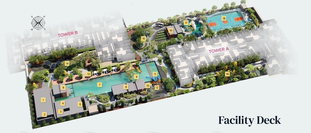 Facilities floor plan for Parkland by the River